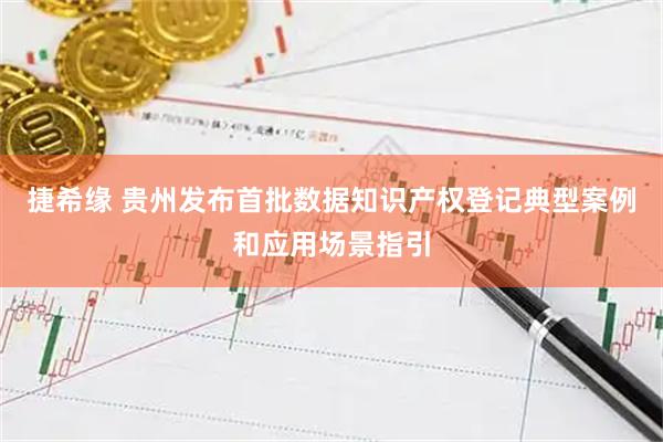 捷希缘 贵州发布首批数据知识产权登记典型案例和应用场景指引