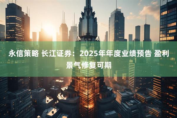 永信策略 长江证券：2025年年度业绩预告 盈利景气修复可期