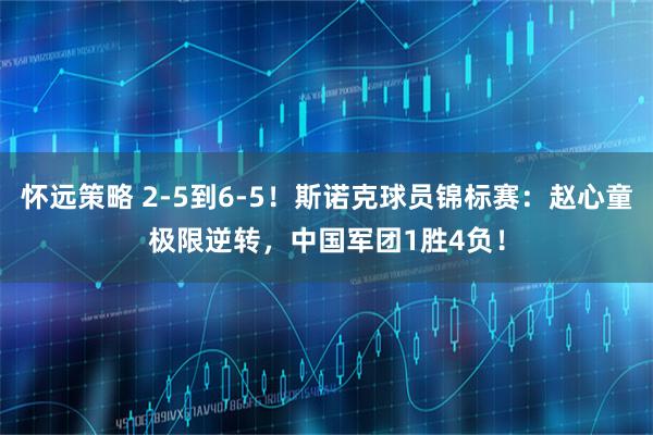 怀远策略 2-5到6-5！斯诺克球员锦标赛：赵心童极限逆转，中国军团1胜4负！